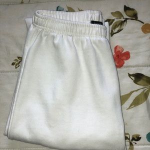 White joggers